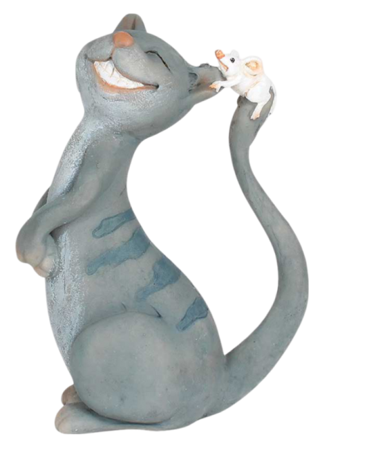 Γάτα όρθια, με ποντικάκι...