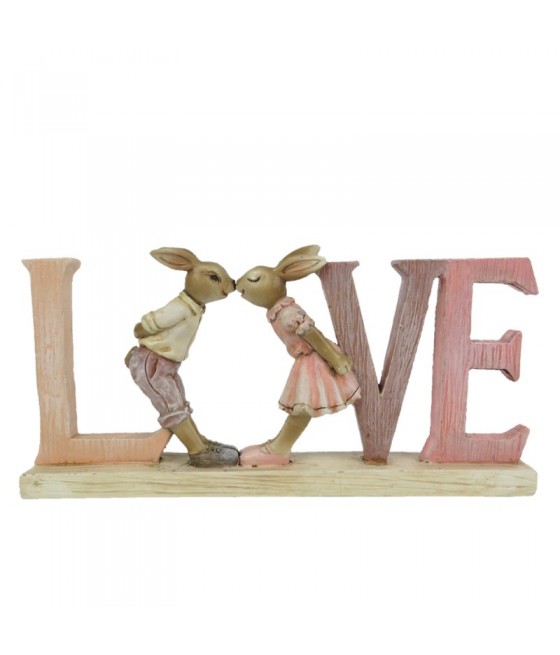 Διακοσμητικό "Love" με λαγουδάκια