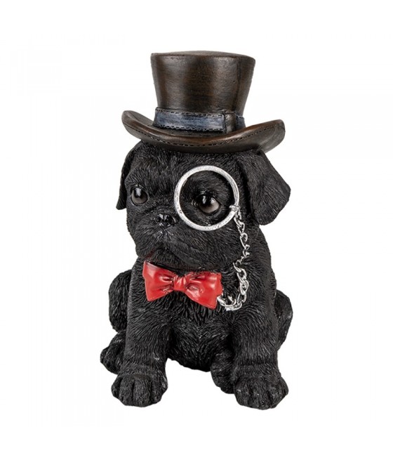 Σκύλος Παγκ (Pug) με παπιγιόν και μονοκυάλι