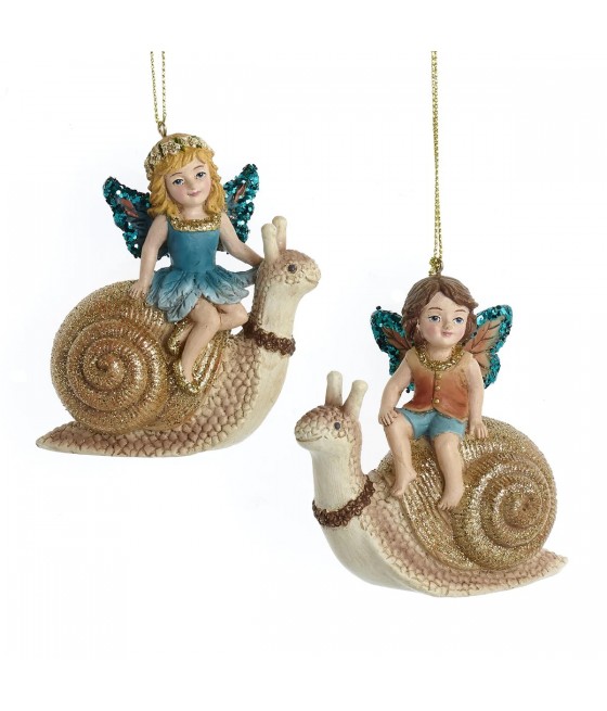 Νεράιδα πάνω σε σαλιγκάρι, κρεμαστό στολίδι