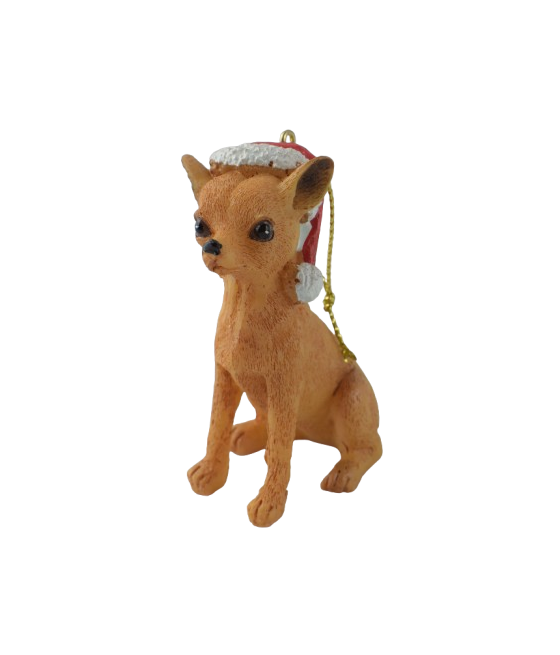 Τσιουάουα (Chihuahua) σκύλος, με σκουφάκι, κρεμαστό στολίδι